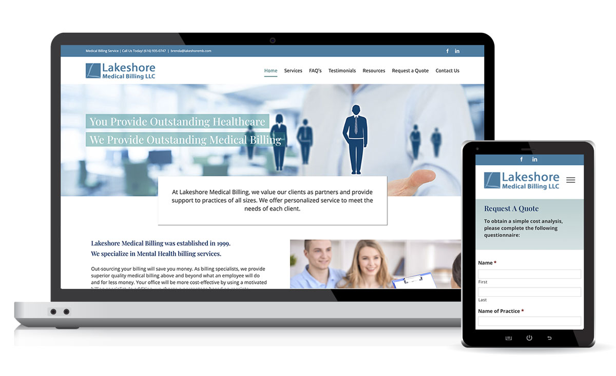 Medical Billing Website Design